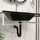 Sifão Sanfonado Universal 61cm Preto | Astra | Kit C/ 3 Un